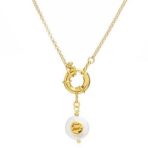 Gold plated Zodiac Pearl Necklace Aquarius ♒️ NWT